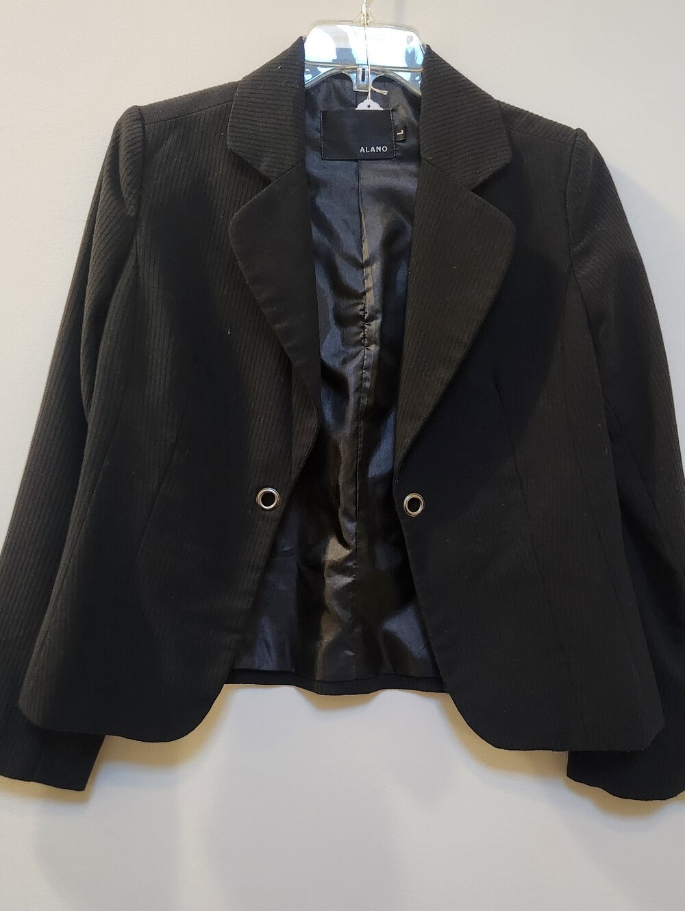 Women's Black Notched Lapel Blazer